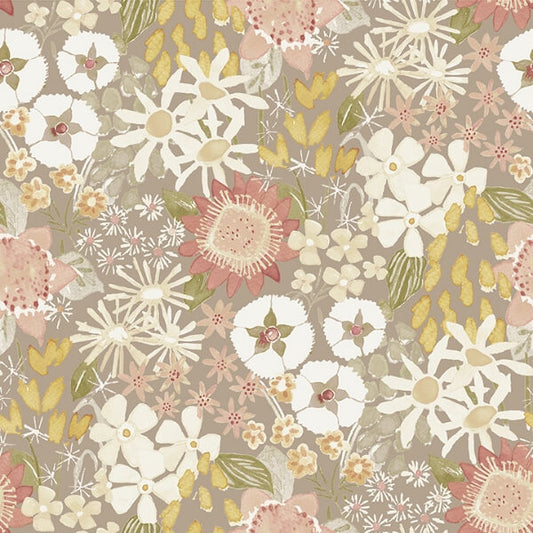 Karina Neutral Wildflower Garden Wallpaper