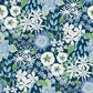 Karina Blue Wildflower Garden Wallpaper