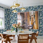 Karina Blue Wildflower Garden Wallpaper