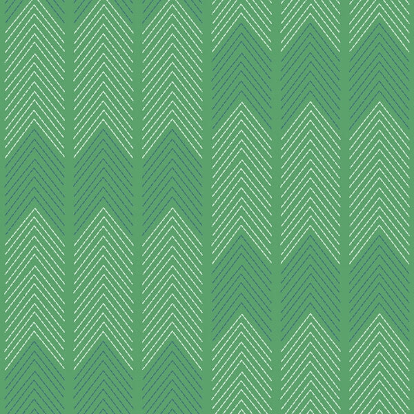 Nyle Green Chevron Stripes Wallpaper