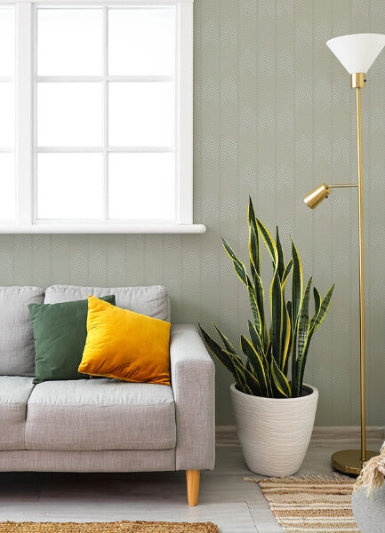 Nyle Light Grey Chevron Stripes Wallpaper