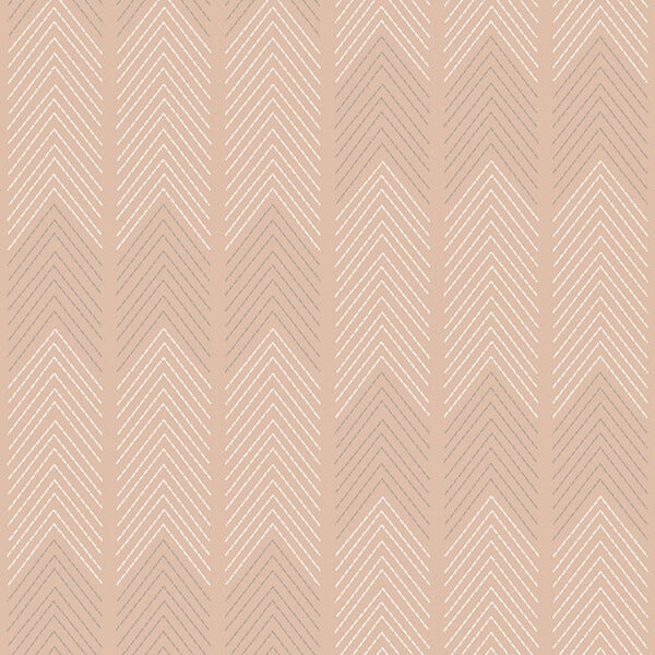 Nyle Blush Chevron Stripes Wallpaper