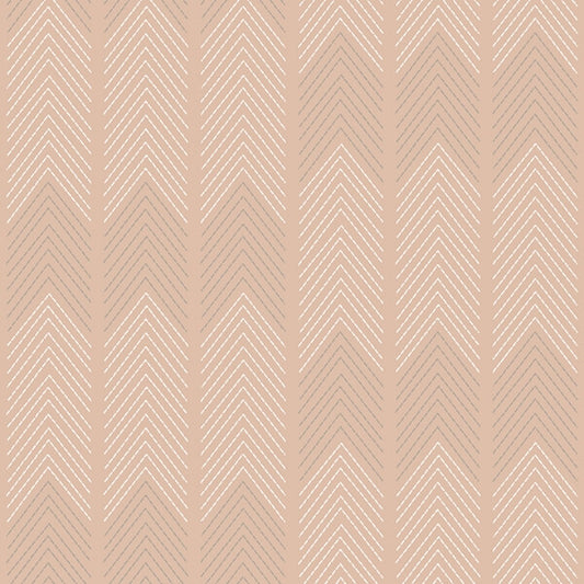 Nyle Blush Chevron Stripes Wallpaper