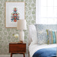 Inge Moss Floral Block Print Wallpaper