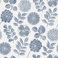 Inge Denim Floral Block Print Wallpaper