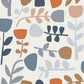 Juni Orange Abstract Tulips Wallpaper