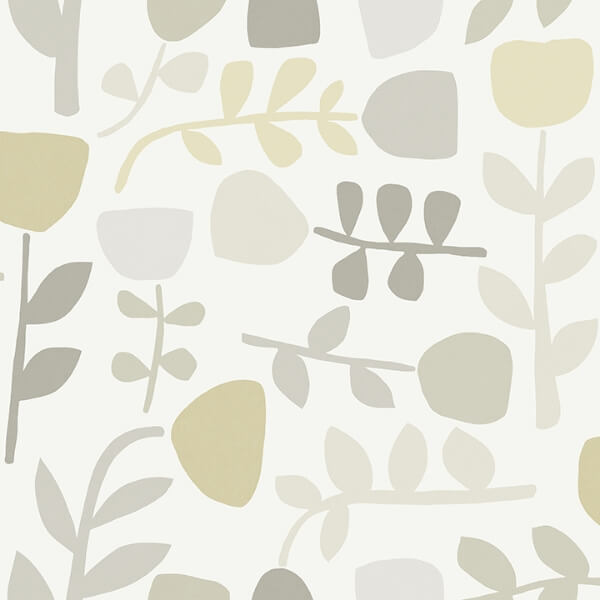 Juni Neutral Abstract Tulips Wallpaper