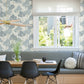 Lykke Blue Textured Tree Wallpaper
