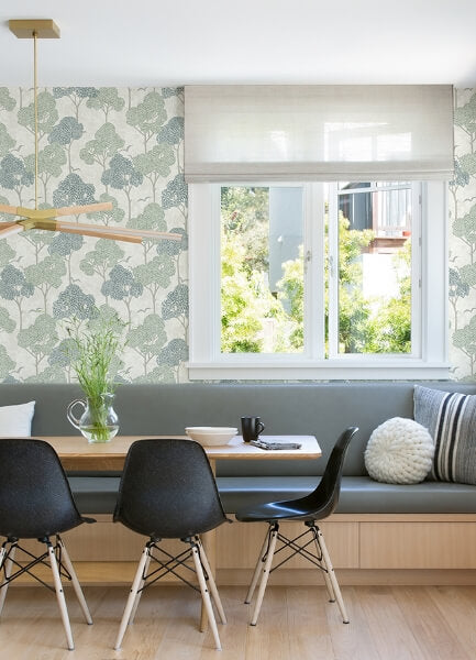 Lykke Green Textured Tree Wallpaper