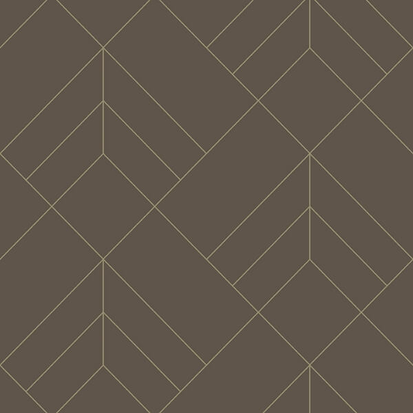 Sander Chocolate Geometric Wallpaper