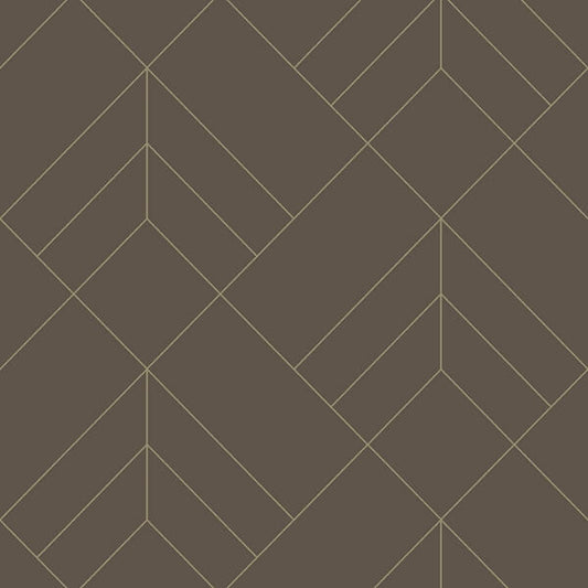 Sander Chocolate Geometric Wallpaper