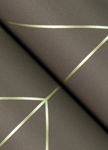 Sander Chocolate Geometric Wallpaper