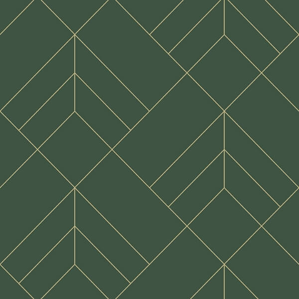 Sander Evergreen Geometric Wallpaper