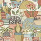 Fika Mustard Blissful Birds & Blooms Wallpaper