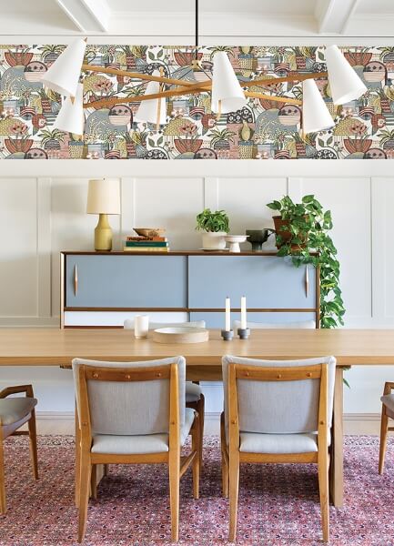 Fika Mustard Blissful Birds & Blooms Wallpaper