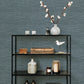 Malin Dark Blue Faux Grasscloth Wallpaper