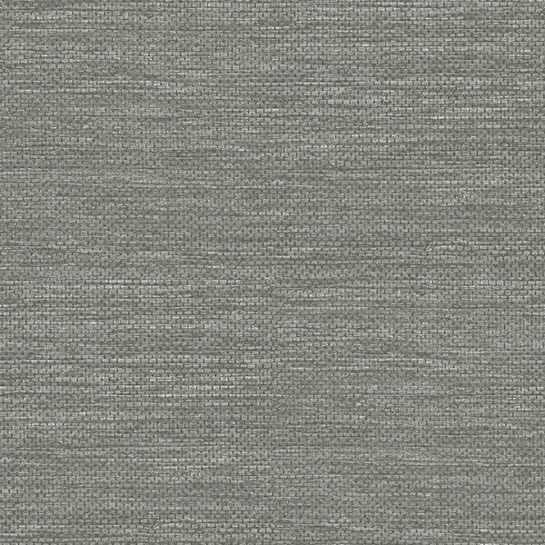 Malin Grey Faux Grasscloth Wallpaper