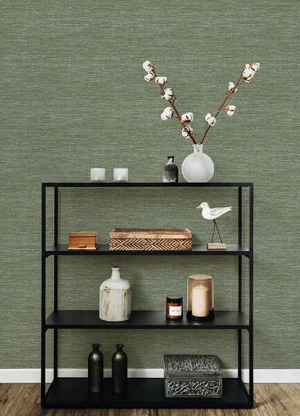 Malin Moss Faux Grasscloth Wallpaper