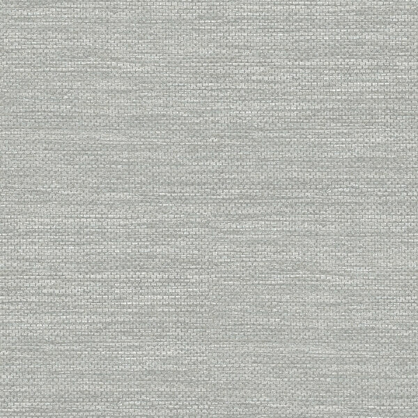 Malin Light Grey Faux Grasscloth Wallpaper