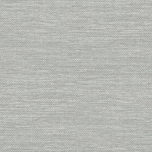 Malin Light Grey Faux Grasscloth Wallpaper