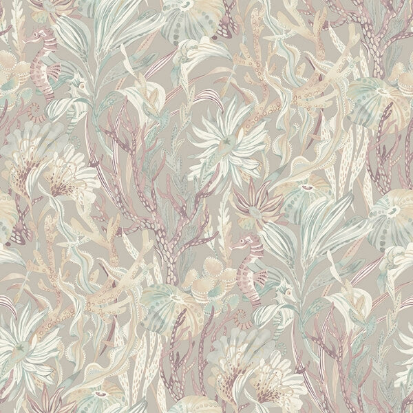 Kelp Garden Mauve Tropical Reef Wallpaper