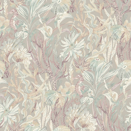Kelp Garden Mauve Tropical Reef Wallpaper