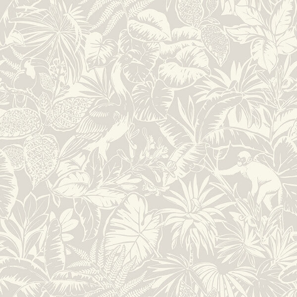 Corcovado Grey Jungle Jamboree Wallpaper