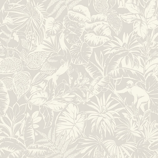 Corcovado Grey Jungle Jamboree Wallpaper