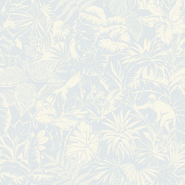 Corcovado Light Blue Jungle Jamboree Wallpaper