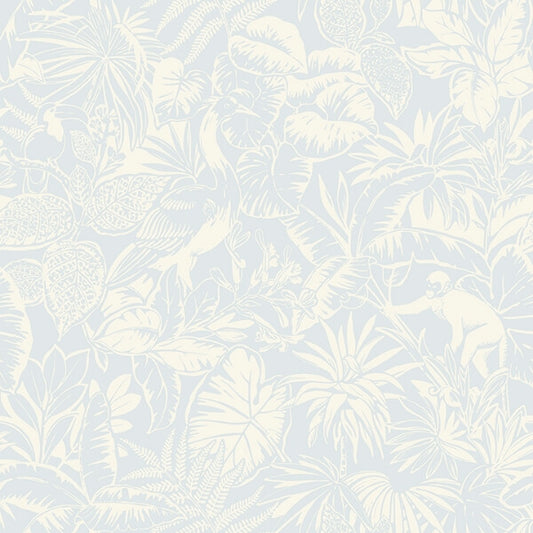 Corcovado Light Blue Jungle Jamboree Wallpaper