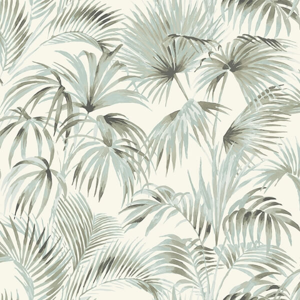 Manaus Aqua Palm Frond Wallpaper