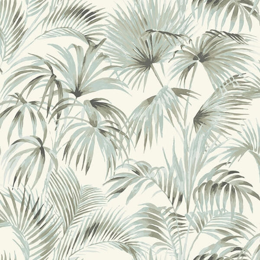 Manaus Aqua Palm Frond Wallpaper