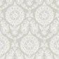 Helm Damask Taupe Floral Medallion Wallpaper