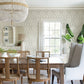 Helm Damask Taupe Floral Medallion Wallpaper
