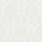 Helm Damask White Floral Medallion Wallpaper
