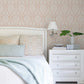 Helm Damask Blush Floral Medallion Wallpaper
