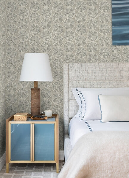 Sea Biscuit Grey Sand Dollar Wallpaper