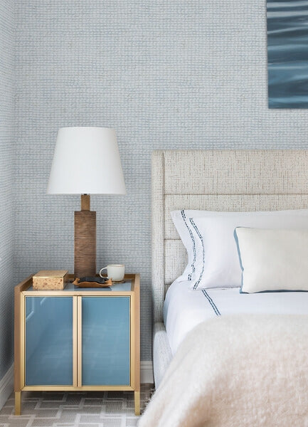 Wellen Light Blue Abstract Rope Wallpaper
