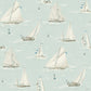 Leeward Aqua Sailboat Wallpaper