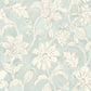 Plumeria Aqua Floral Trail Wallpaper