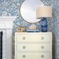 Plumeria Blue Floral Trail Wallpaper
