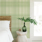 Madras Green Plaid Wallpaper