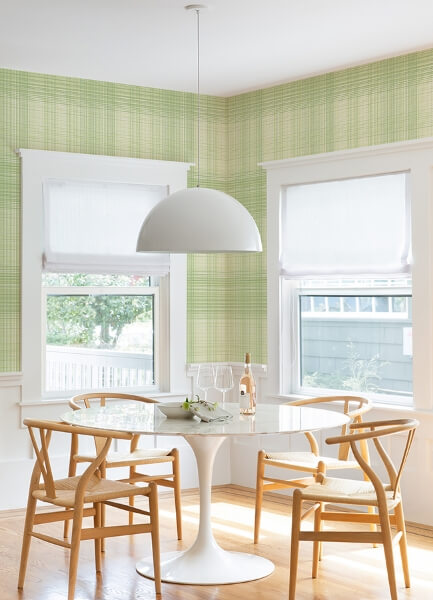 Madras Green Plaid Wallpaper