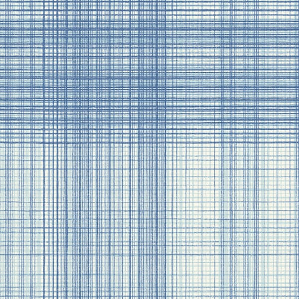 Madras Blue Plaid Wallpaper