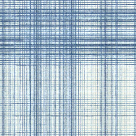 Madras Blue Plaid Wallpaper