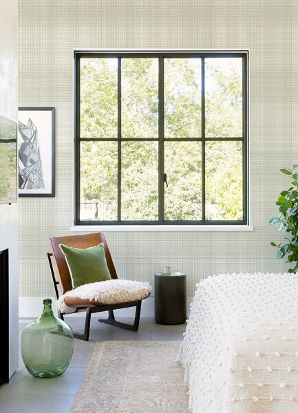 Madras Aqua Plaid Wallpaper