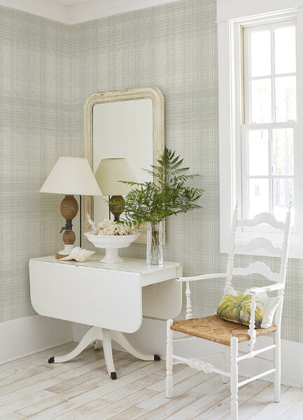 Madras Aqua Plaid Wallpaper