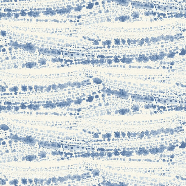 Rannell Navy Abstract Scallop Wallpaper