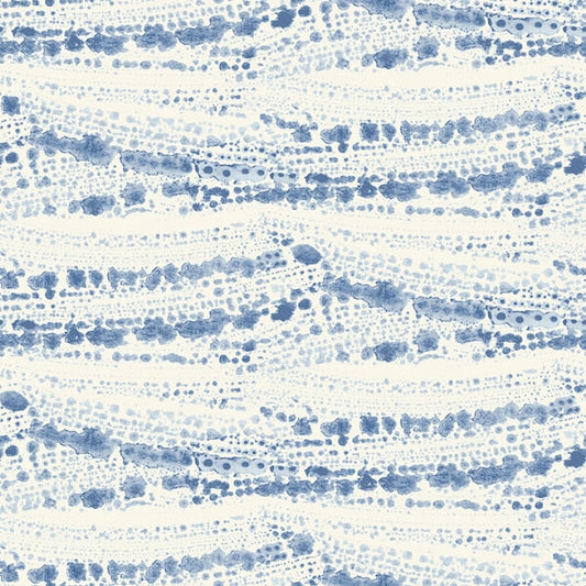 Rannell Navy Abstract Scallop Wallpaper