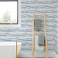 Rannell Navy Abstract Scallop Wallpaper
